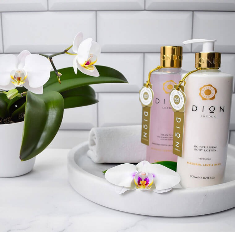 DION London body lotions image for about us page